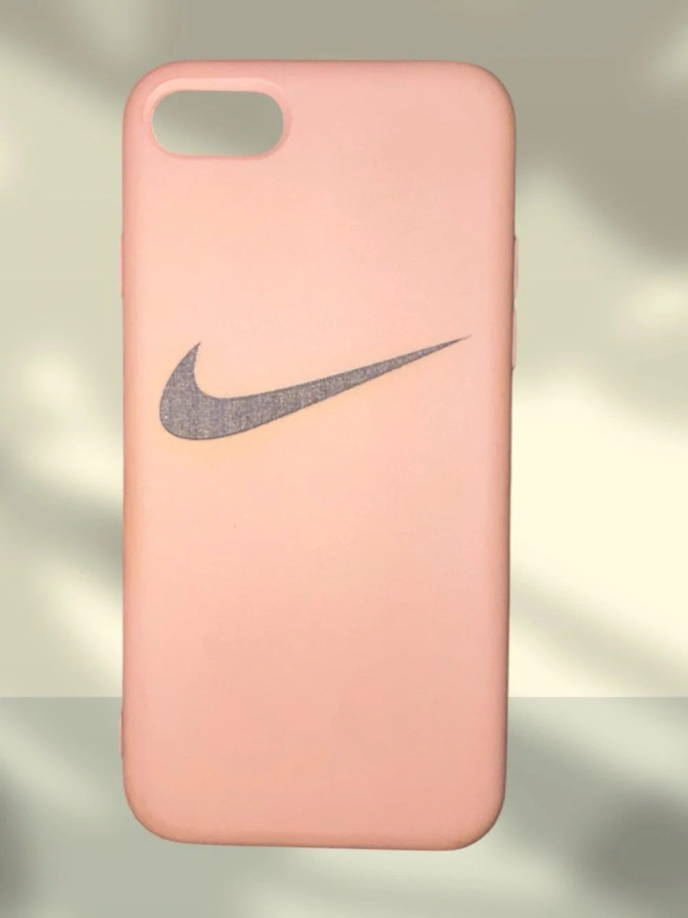 Warm sandy Brown Case for iPhone SE/7/8 with Black Swoosh 🟤🐻